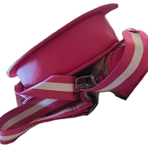 Betsey Johnson Hot Pink Rhinestone Football Crossbody Bag Purse NEW MSRP$78 - Picture 9 of 10